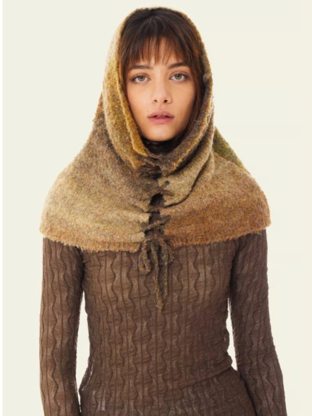 Women's Find Me Now Gradient Knit Lace-Up Snood in "In The Woods"